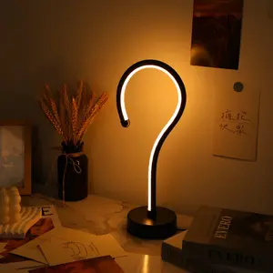 Modern creative line LED desk lamp, adjustable brightness, USB interface, minimalist design LED, modern computer desk lamp, USB interface
