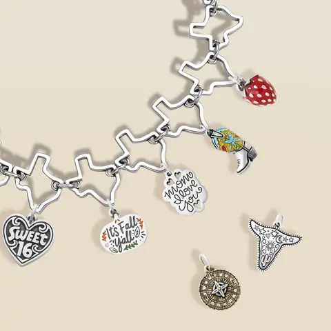 JA Jewelry Multi-Element Copper Pendant - Beads Charms Accessories, Female Wear, Multi-Element Fun, DIY-Friendly Print Charms & Pendants, Bling Stylish Exquisite Piece for Bracelets/Necklaces, Everyday Staple, Ideal Gift for Loved Ones