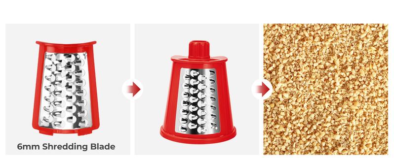 SUSTEAS Rotary Cheese Grater: 5 versatile blades, strong suction base, mandoline slicer, veg grater. Retro green kitchen essential for easy, Food Cooking Utensils SUSTEAS Rotary Cheese Grater: 5 versatile blades, strong suction base, mandoline slicer, veg grater. Retro green kitchen essential for easy, Food Cooking Utensils