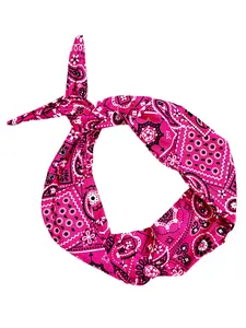 Tie Headband - Hot Pink Bandana