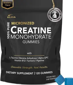 Creatine Monohydrate Gummies for Men & Women - Sugar Free & Vegan Advanced Formula W/L-Taurine + Vitamin B12 - for Muscle Strength, Muscles Builder, Recovery, Energy Boost, Pre-Workout Supplement