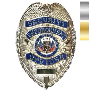 Deluxe Security Enforcement Officer Badge - Gold or Silver