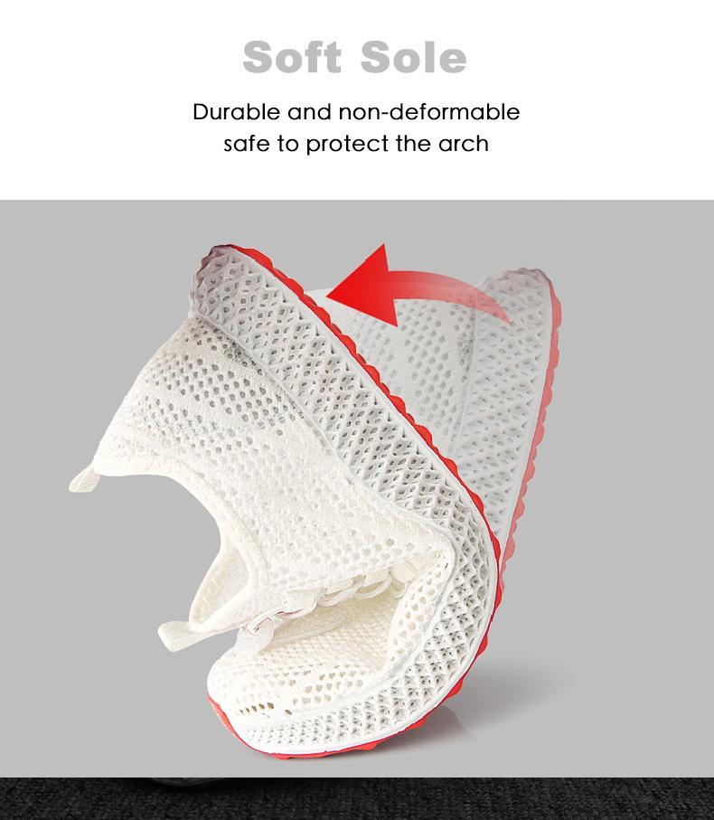 Summer New Trendy Fashion Mesh Breathable Shock-Absorbing Solid Color Hollow Red Bottom Running Kicks Casual Men's Sports Shoes Runner