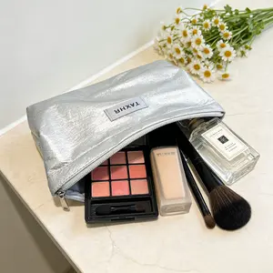 Gorgeous Shiny Makeup Bag, Spacious & Stylish, Portable Cosmetic Storage, Travel Clutch, Toiletry Pouch, Glam Glossy Design for Daily Use free sample products