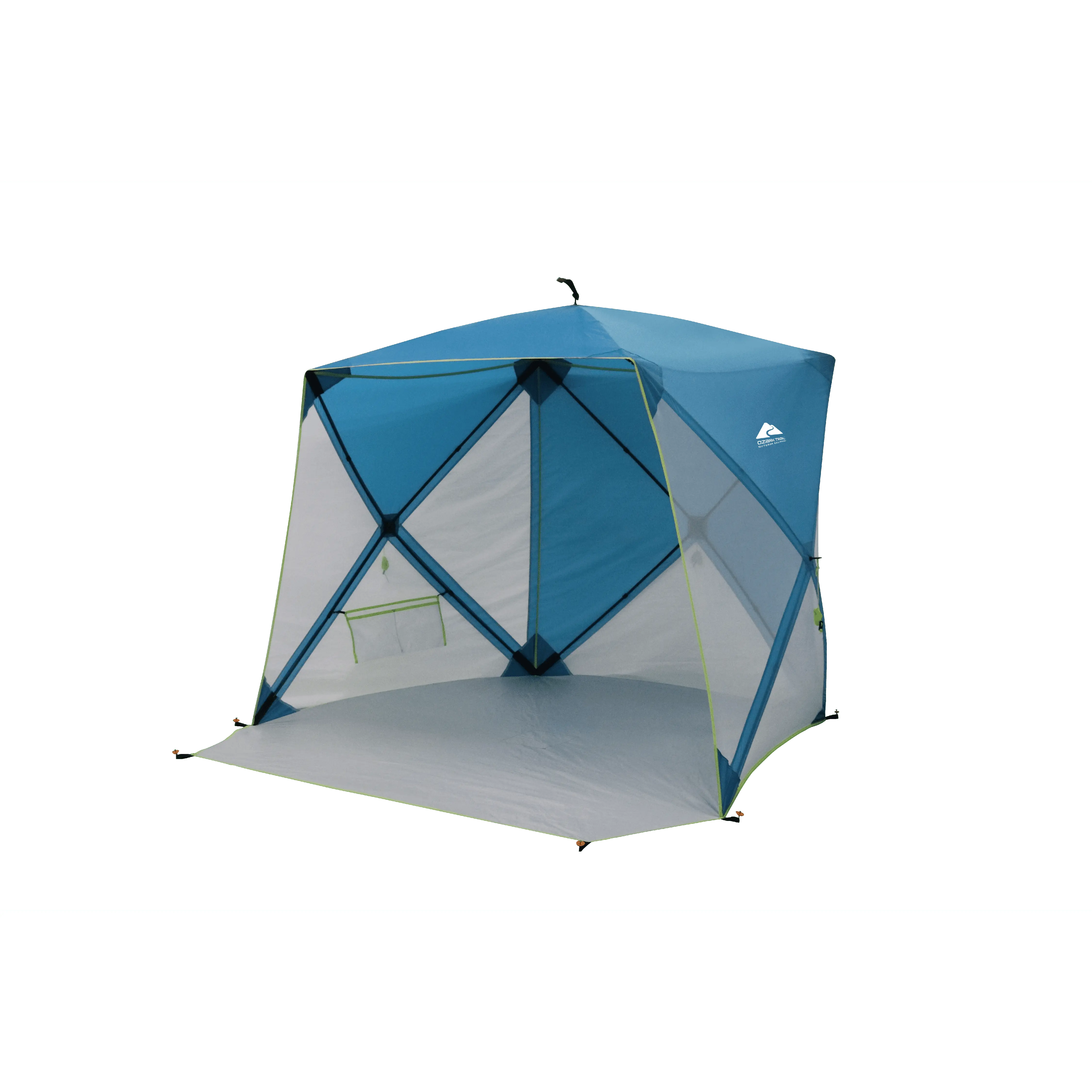 Ozark Trail 82" x 70" Pop Up Beach Shelter, with UPF50+ Protection, Blue