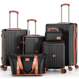 Luggage Sets 3/6 Piece ABS+PC Hardside, 4-Year Warranty, Luggage Set with Spinner Wheels, TSA Lock