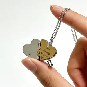 My Little Star Book Necklace for Daughter Girls Initial Non Tarnish Charm Book Message Pendant Necklace for Kids Teens Birthday Stuffers Gifts