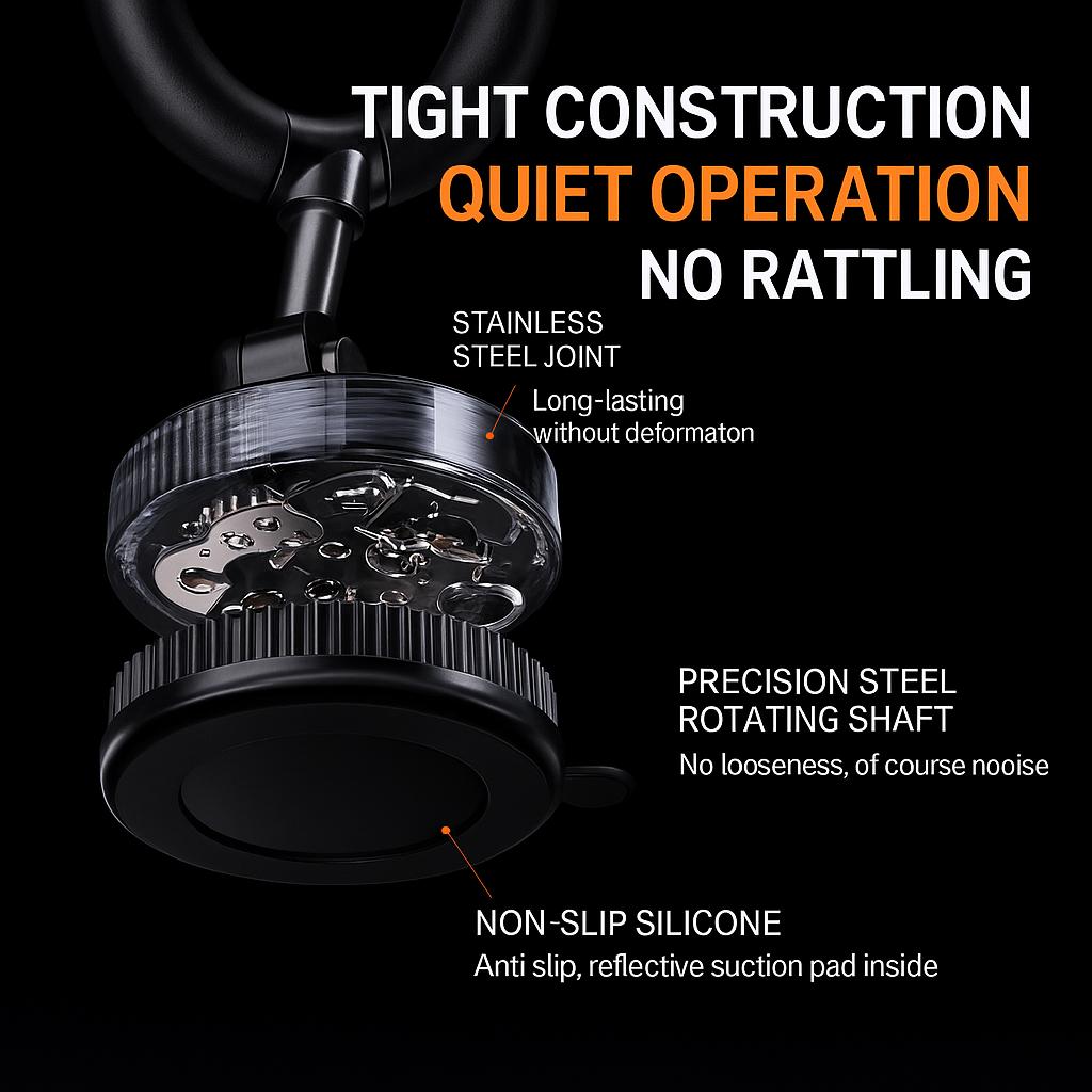 2025 New Upgrade 360 ° Rotating Magnetic Phone Holder, Multi-Angle Rotation, ABS Material, Waterproof. Suitable for iPhone 16/15/14/13/12,  Suitable for Cars, Desktops, Walls