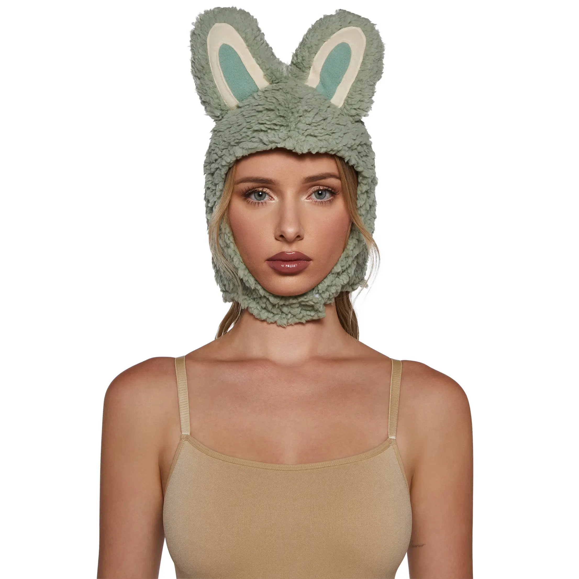 Little Monster Costume Hood - Green