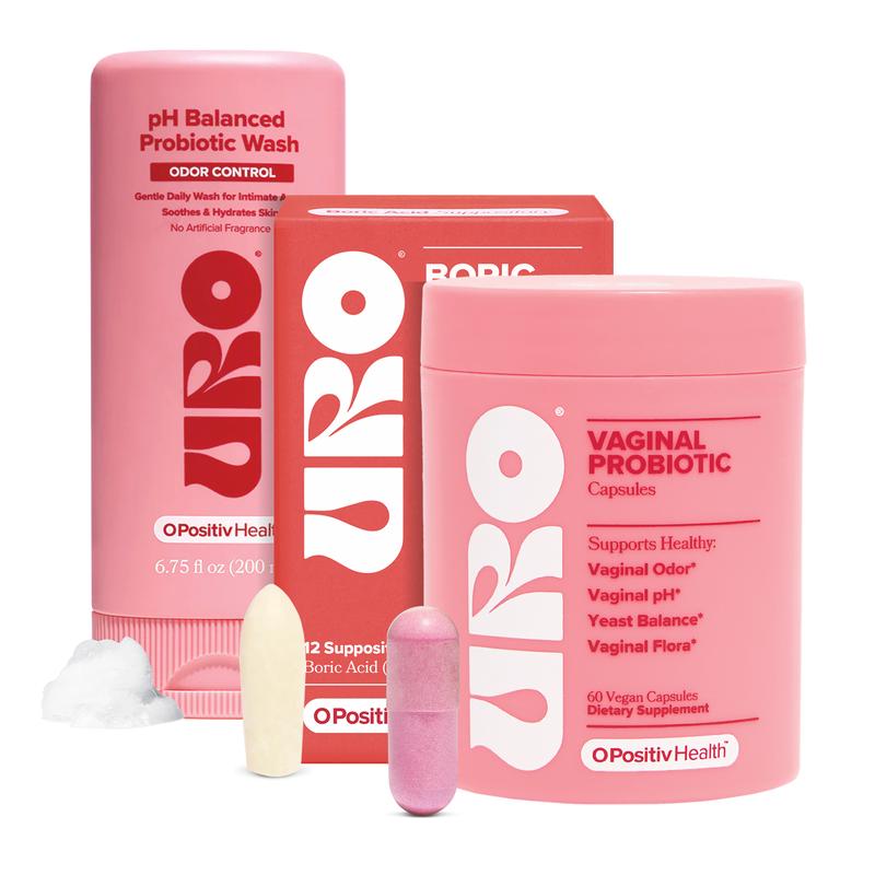 O Positiv Best Selling Bundle - pH Balanced Probiotic Wash, Gentle pH for Freshness, & BA for Fast Relief