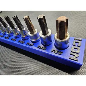 Icon Torx Socket Set Holder For 59753 & 56366 Magnetic Organizer For Tool Drawer Torx Socket Storage Harbor Freight Icon