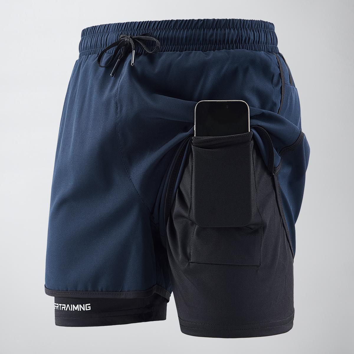 Men's sports shorts with side pockets, elastic waistband, and lightweight stretch fabric, suitable for running and casual wear - compression shorts | Gray running shorts | Fashionable sports shorts | Comfortable fit