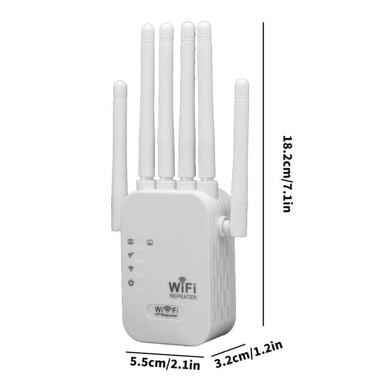 Valentine’s Day Gifts – MUNBYN WiFi Extender 2025, 1200Mbps Dual Band Signal Booster (5GHz/2.4GHz) Covers Up to 10,000 sq. ft & Connects 50 Devices | Repeater with Ethernet Port for Home Use