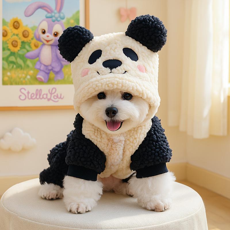 Winter Warm Panda Costume for Small Dogs -