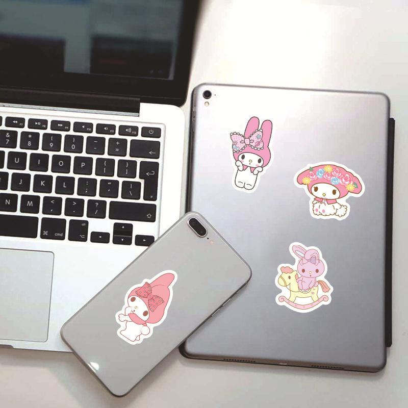 40PCS Sanrio My Melody Stickers Cartoon Melody Rabbit Stickers for Notebook Laptop Suitcase Waterproof Decal Kid Toy Sticker