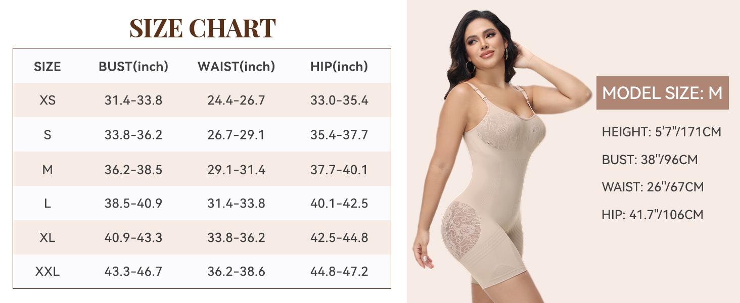 SHAPSHE Seamless Covered Bust Shapewear Bodysuit for Women Full Body Shaper Tummy Control Butt Lifting Jumpsuit Faja Colombianas
