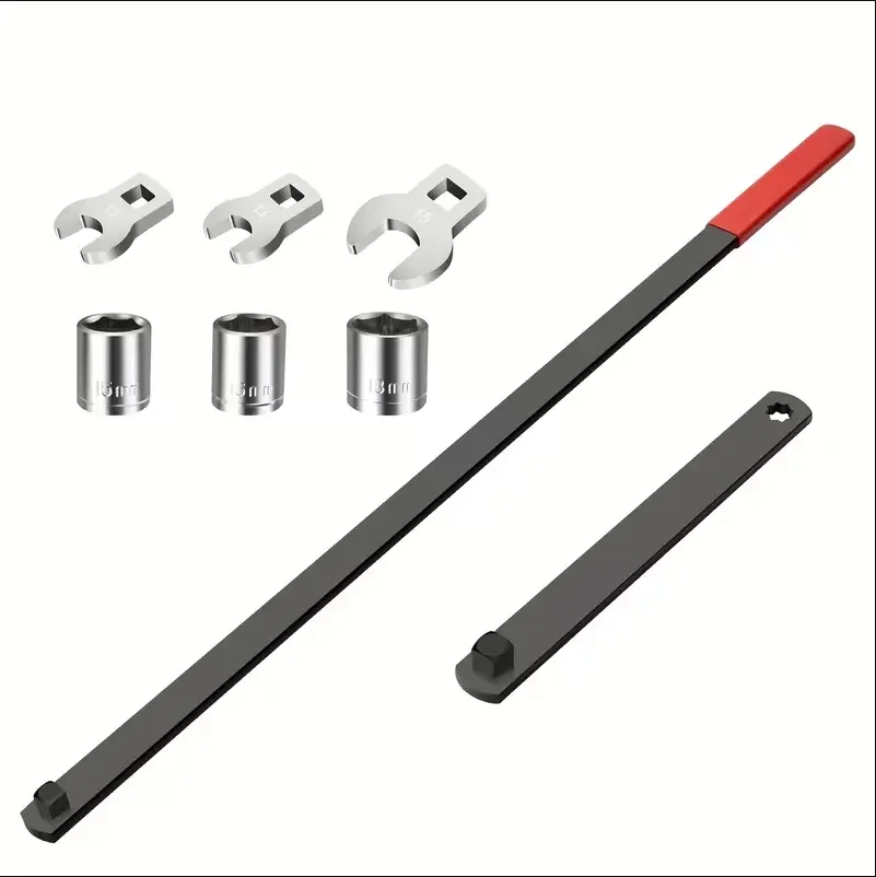 8pcs Universal Snake Belt Tool Kit, 3/8\' And 1/2\' Drive Belt Adjustment And Fastening Wrench Set, Suitable for Daily Car Maintenance, Convenient And Fast