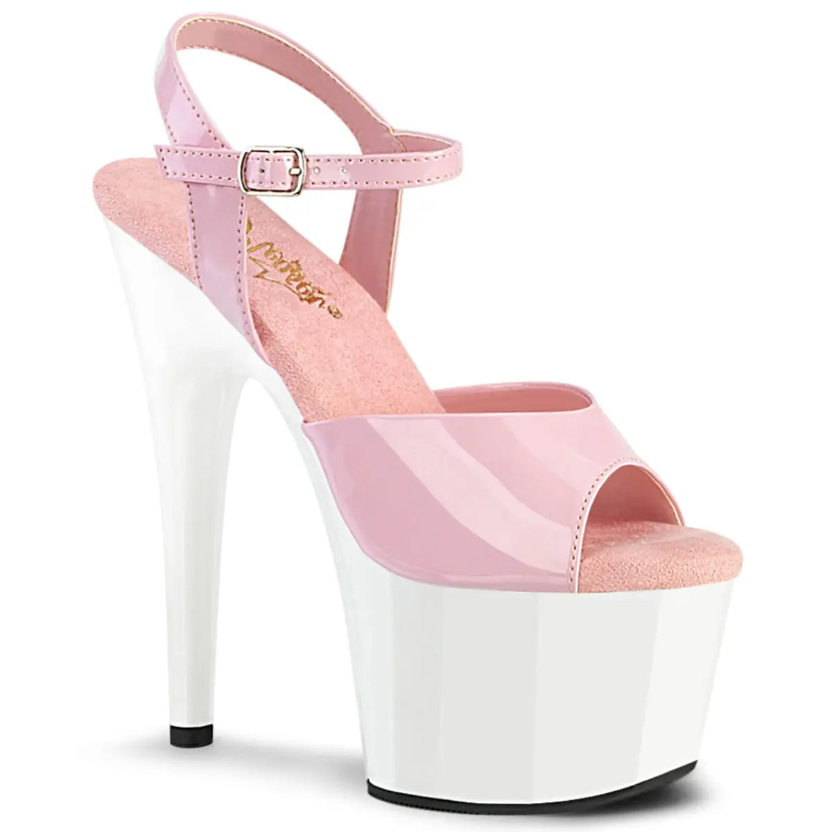 Pleaser Adore-709 Women's Sleek Ankle Strap High Heel Sandals - 7" Stiletto Heel, 2.75" Platform, High Heels