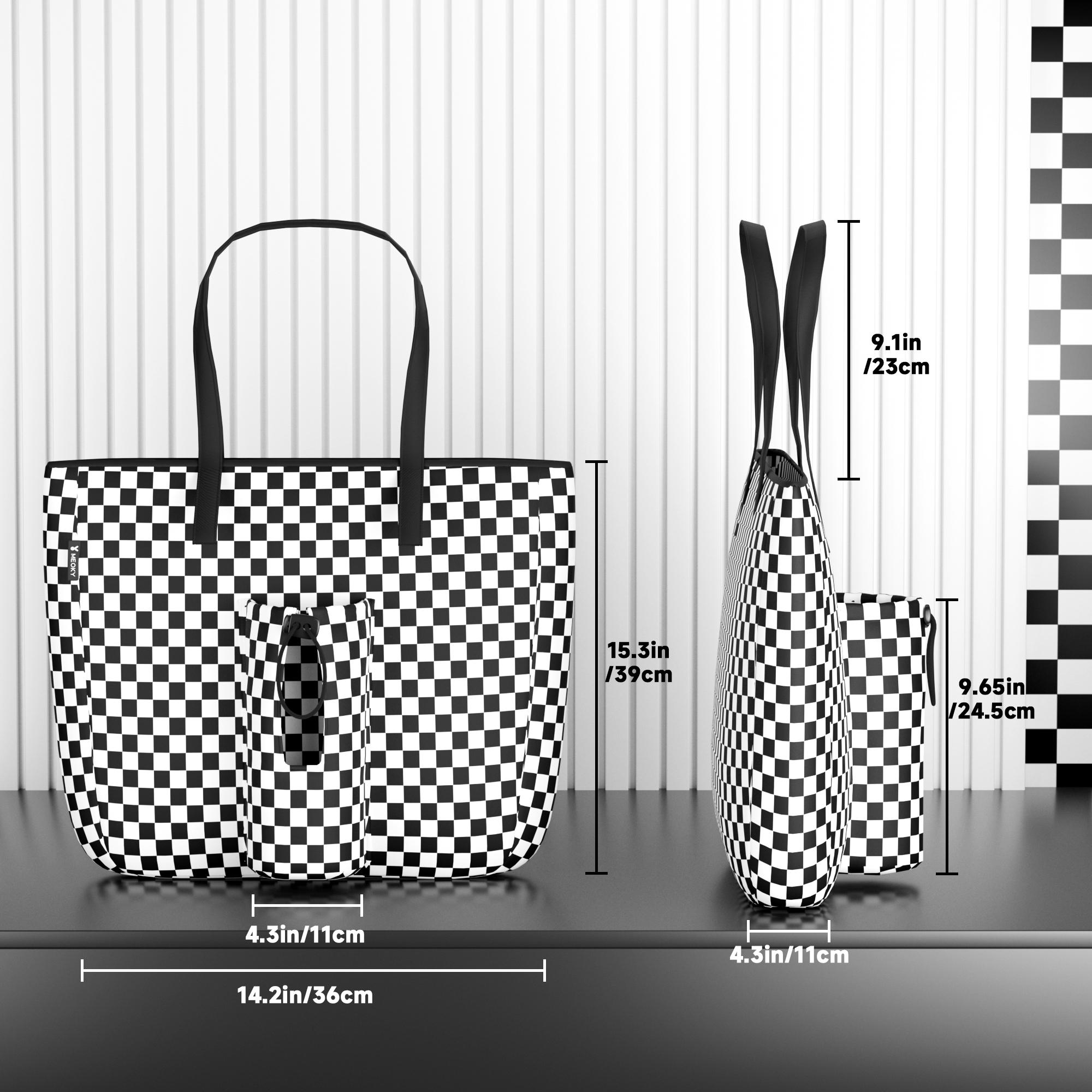 Meoky 15 L Womens Tote Bag: Utility Tote Bag with Zipper for 40 oz Tumbler with Handle，Portable for Travel and Commuting