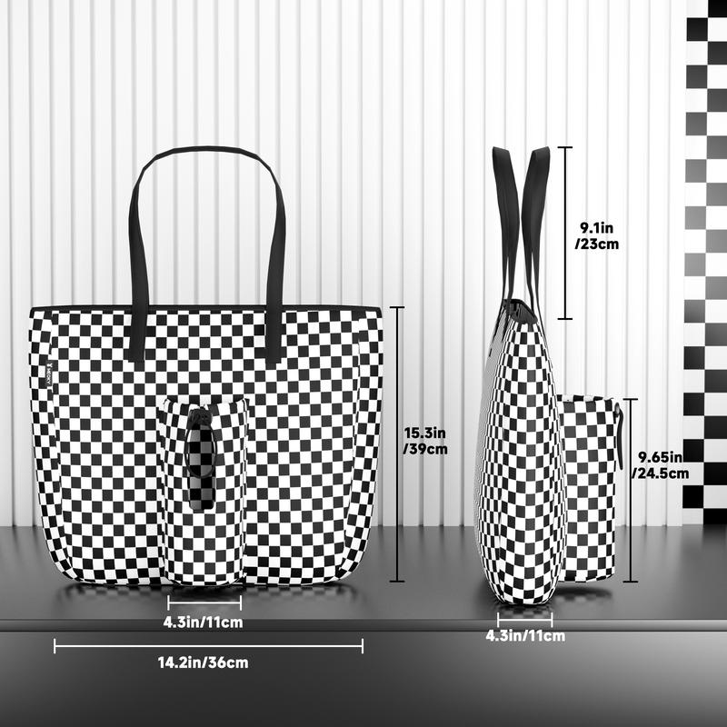 Meoky 15 L Womens Tote Bag: Utility Tote Bag with Zipper for 40 oz Tumbler with Handle，Portable for Travel and Commuting,Valentine's Day gift