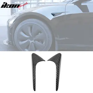 Camera Flank Cover Trim for Tesla Model 3 2024-2025 & Model Y 2025 Carbon Fiber Print