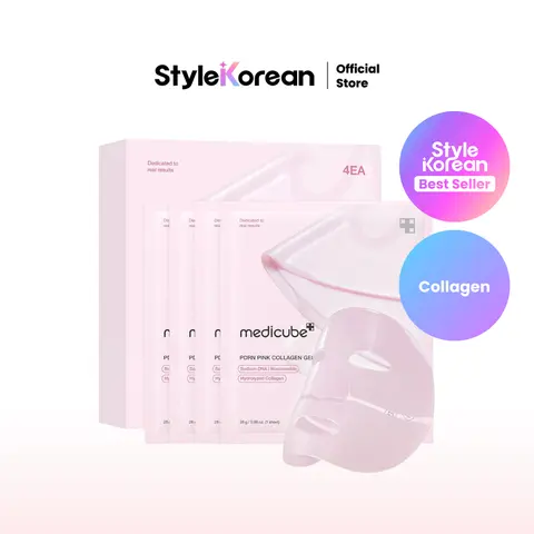 [Official Medicube Partner] PDRN Pink Collagen Gel Mask 4ea, Overnight Face Mask for Glass Glow Skin, Salmon DNA PDRN, Elasticity, Hydrating, Firming and Moisturizing | Halloween, Holiday Gift, Black Friday, Deals