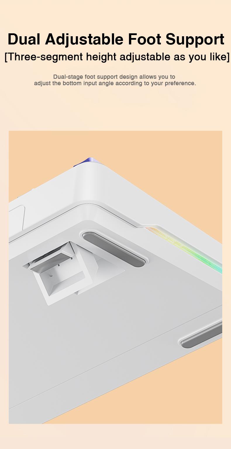 [NEW]AULA F108 Pro Full Size Wireless Mechanical Gaming Keyboard with Knob Smart Screen Num Pad Pink Tri-Mode RGB Backlit Hot Swappable Customize E-Sports Office Computer Accessories TikTokShopfalldealsforyou