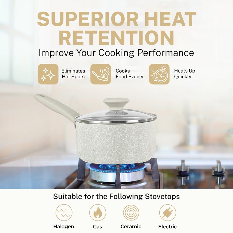 20 Pc Granitestone Desert Collection Ceramic or Nonstick Cookware Set