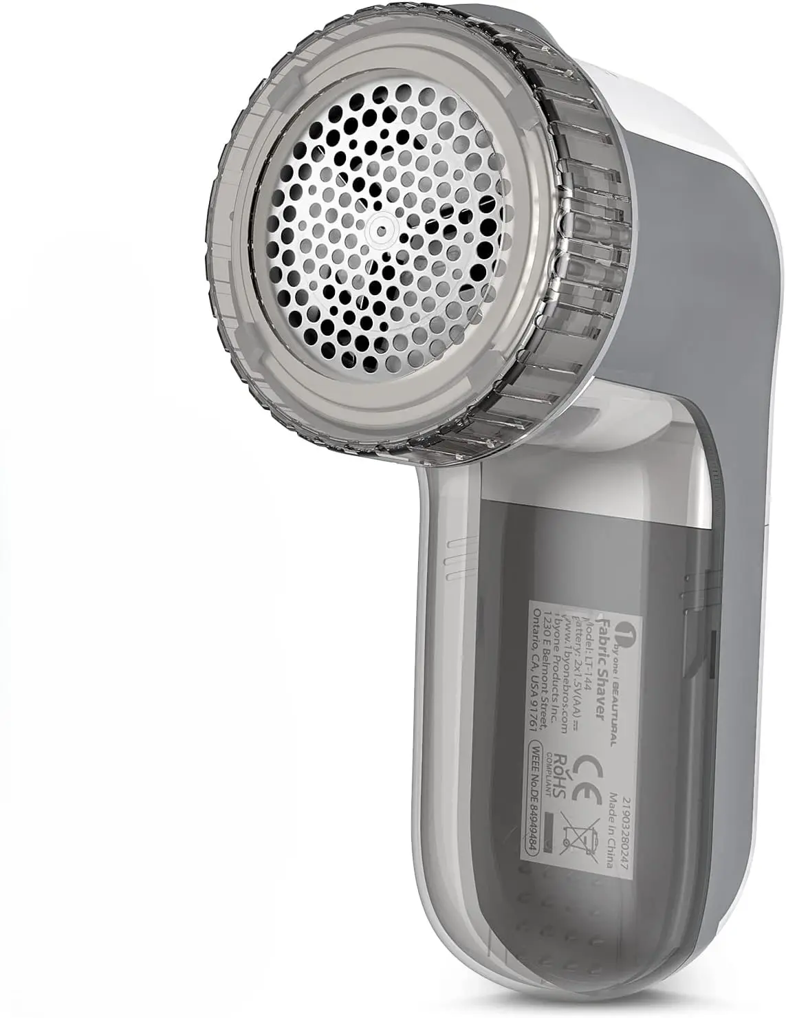 Fabric Shaver and Lint Remover, Sweater Defuzzer with 2-Speeds, 2 Replaceable Stainless Steel Blades, Remove Clothes Fuzz, Lint Balls, Pills, Bobbles Gray