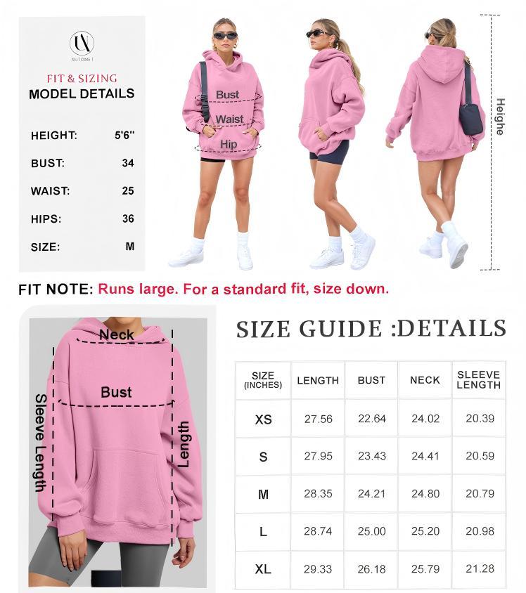 AUTOMET Womens Oversized Hoodies Fleece Sweatshirts Long Sleeve Sweaters Pullover Fall Clothes with Pocket Fallreshness