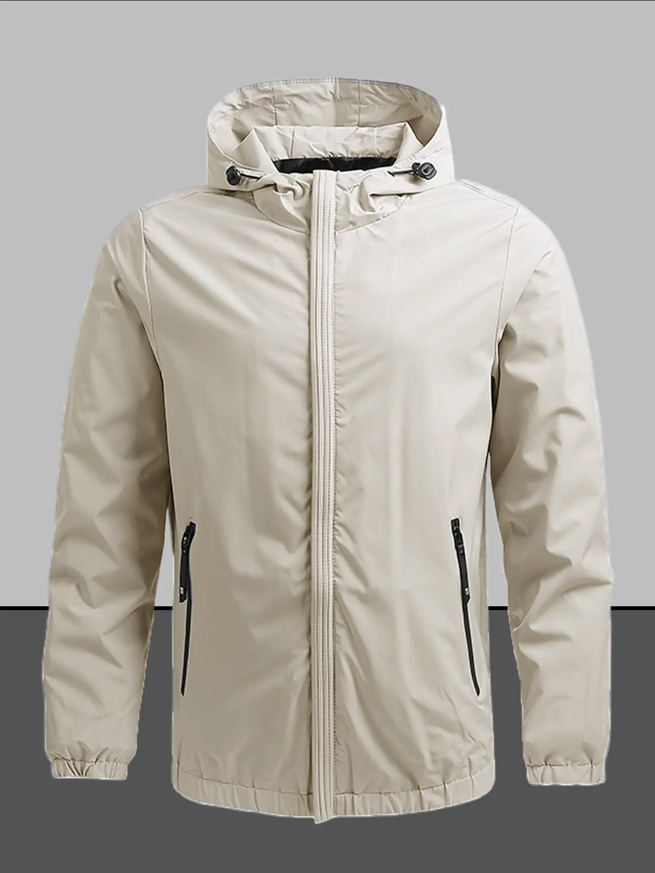 Ventures Men's Lightweight Waterproof Jacket, Packable Hooded Windbreaker for Camping Fishing Running Cycling Outdoor Activities