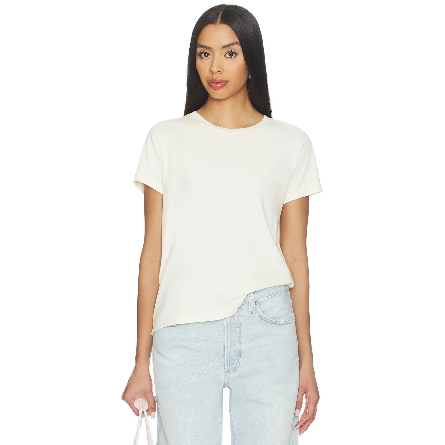 AGOLDE Long Line Adine Tee Shirt in Blonde