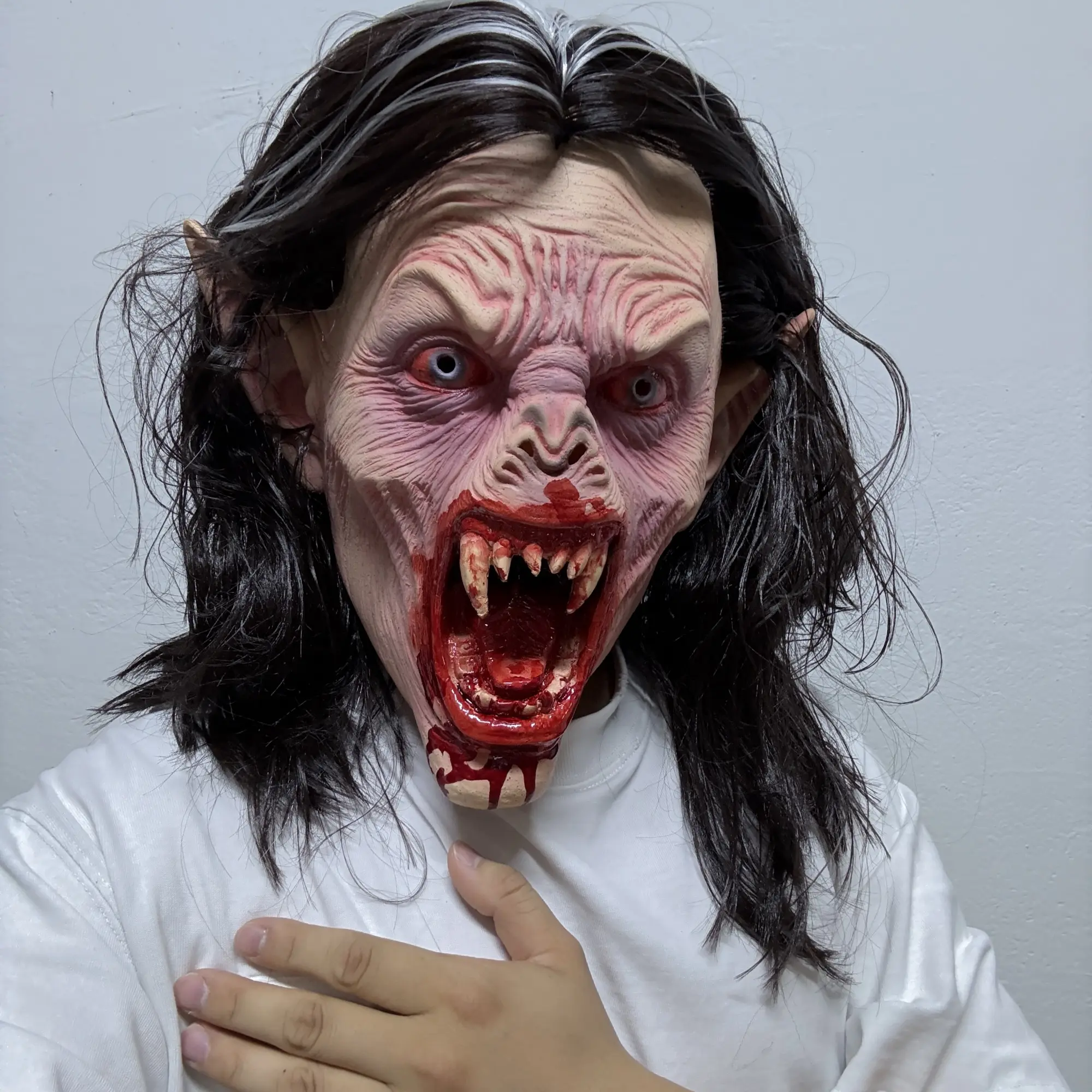 Vampire Mask, Scary Halloween Headgear, Pranks Supplies, Roleplay Creepy Party Props, Party Supplies for Halloween, Home Decor