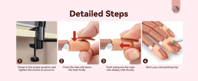 Practice Hand for Acrylic Nails, Flexible Moveable Fake Hands, Manicure Trainng Hand Nail Kit for Beginners, Movable Nail Maniquin Hand with 200PCS Nail Tips, Nail Glues, Brush and Clipper Practice Hand for Acrylic Nails, Flexible Moveable Fake Hands, Manicure Trainng Hand Nail Kit for Beginners, Movable Nail Maniquin Hand with 200PCS Nail Tips, Nail Glues, Brush and Clipper