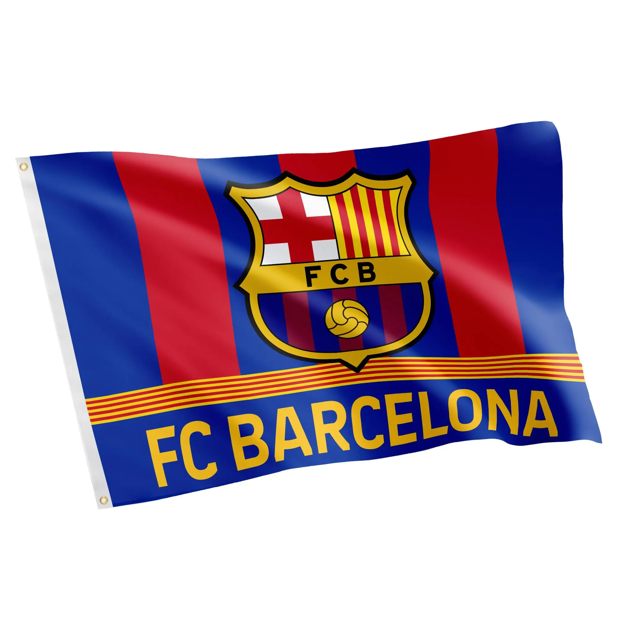 Barcelona FC Lightweight Team Logo Wall Decor Flag - Soccer Decorations for Party, Fade Resistant, Indoors Use, Gentle Machine Wash, Low-Heat Iron Care, Lasting Color, 60x90 cm/2x3 ft Sports Collectible Gift for Diehard Soccer Fans, Ideal Gift For Diehard