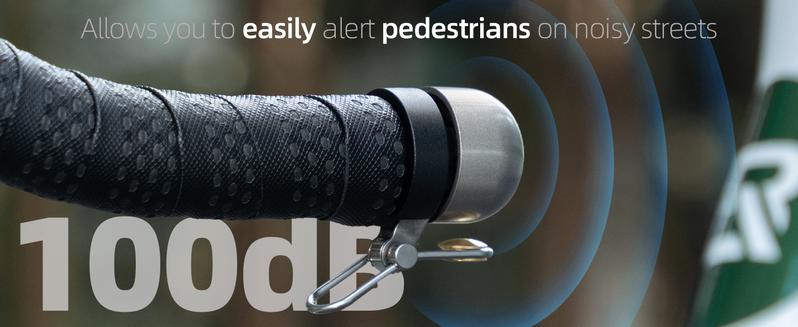 ROCKBROS Bike Bell Copper Alloy Bicycle Bell Road Bike Bells for Adults with 100dB Lound Sound and Fit for 0.87in/22.2 mm Bicycle End Plug