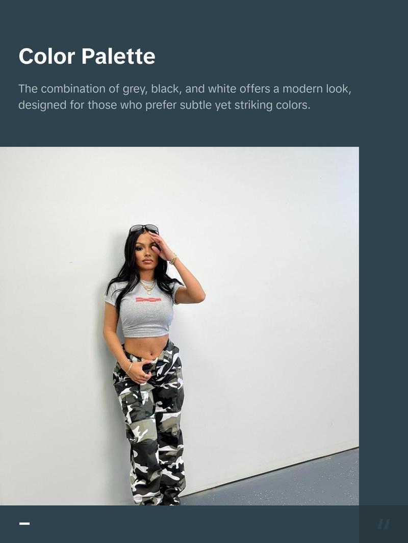 Icy City Camouflage Cargo Pants Womenswear Bottom