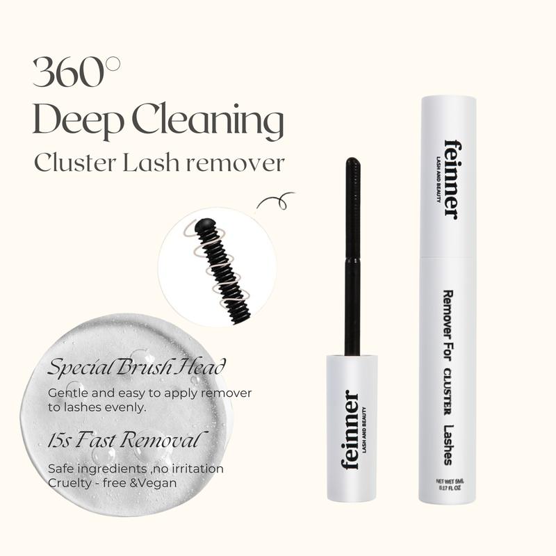 Feinner Classic DIY Lash Extension Kit Natural Look Waterproof with Bond Seal Remover Soft D Curl 8-16mm 8-12mm Mix for Beginners Friendly Salon Quality at Home Must-Have Cluster