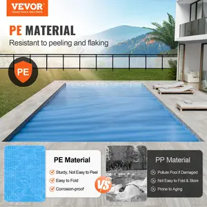 VEVOR Solar Pool Cover,  , 28 x 14 ft Rectangle Solar Blanket for Pools, Inground Above Ground Swimming Pool Solar Cover, 12 mil Solar Covers Blue Thick