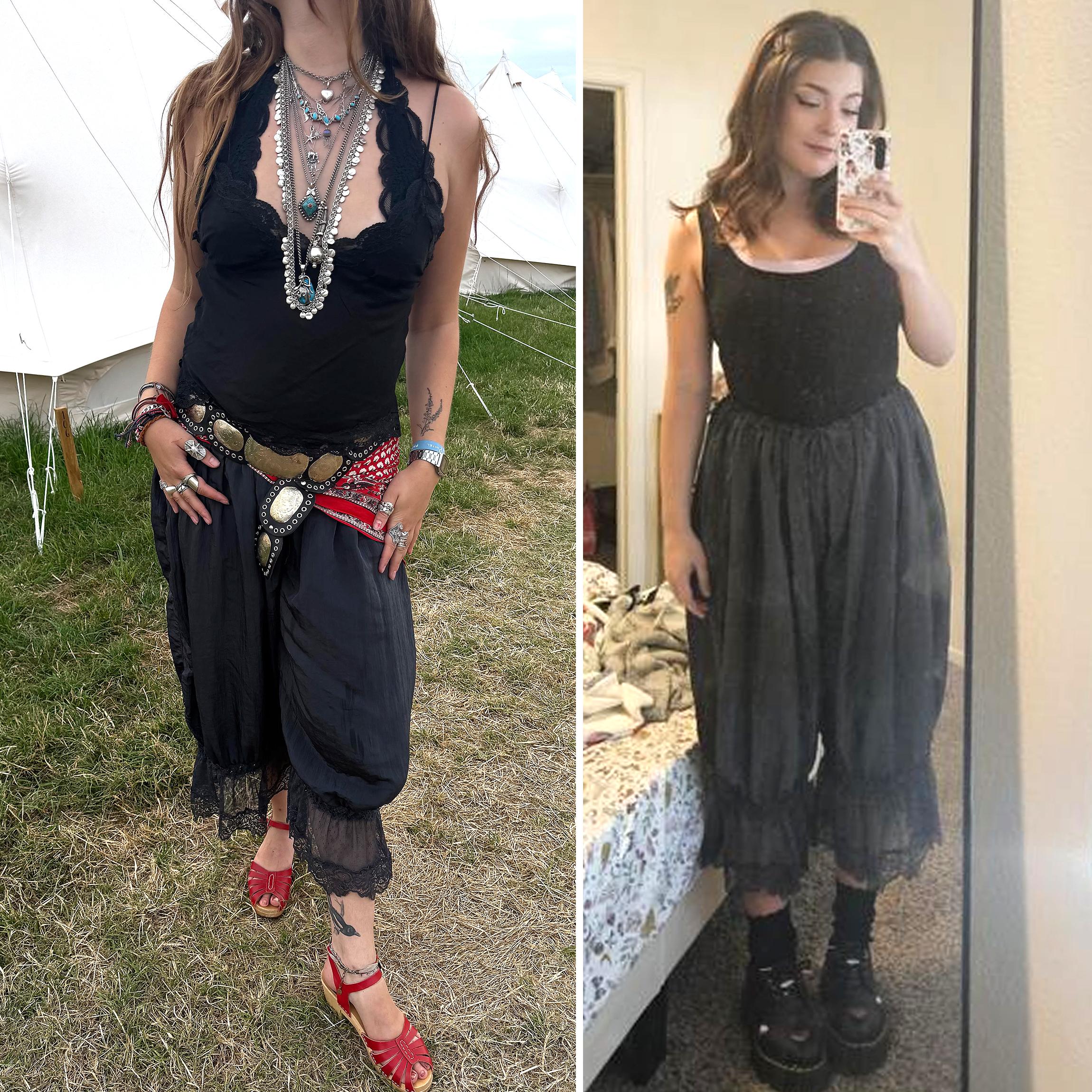 Buenoble Forever Young Lace Bloomers Pants for Women Cropped Boho Loose Fit Crinkled Fabric Fairycore Retro Style Buenoble Forever Young Lace Bloomers Pants for Women Cropped Boho Loose Fit Crinkled Fabric Fairycore Retro Style