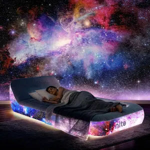 Galaxy bed Twin Sized Illuminated LED Air Bed featuring the Carina Nebula - Webb Telescope