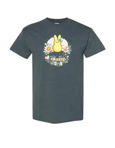 Hangin’ With My Peeps Easter Tee | Cute Marshmallow Bunny Shirt | Boutique Spring Graphic T-Shirt | DTF Printed Easter Shirt