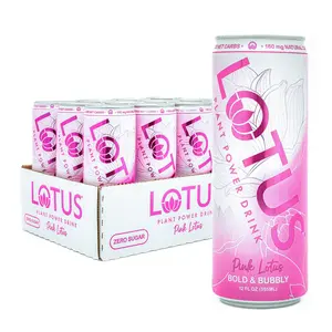 Pink Lotus Plant Power Drink™ | Sugar Free, 10 calories | 160 mg Natural Caffeine from Green Coffee Beans | Made with Organic Plant-Based Ingredients