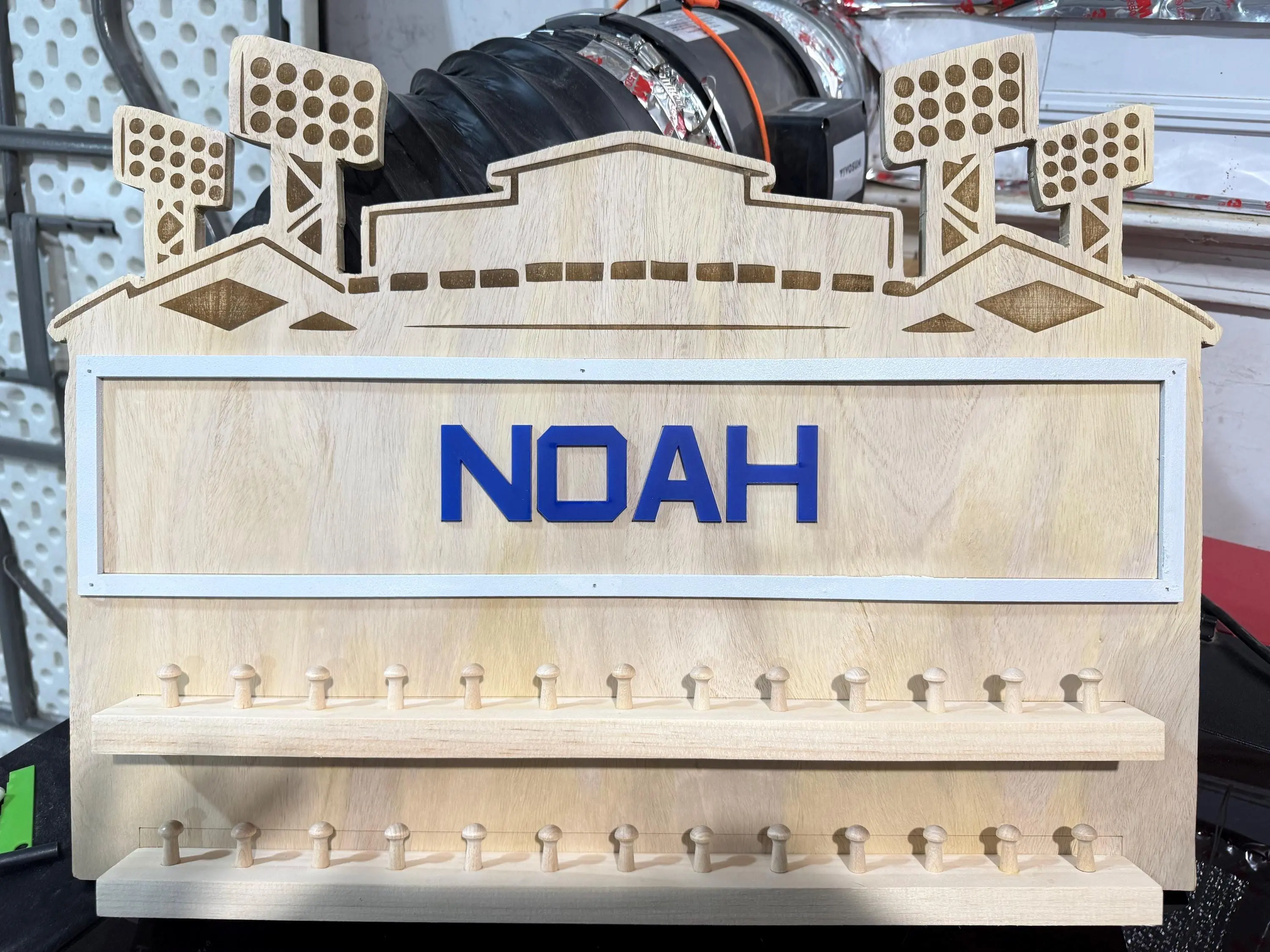 Personalized Baseball Ring Display – Stadium Style Medal & Ring Holder