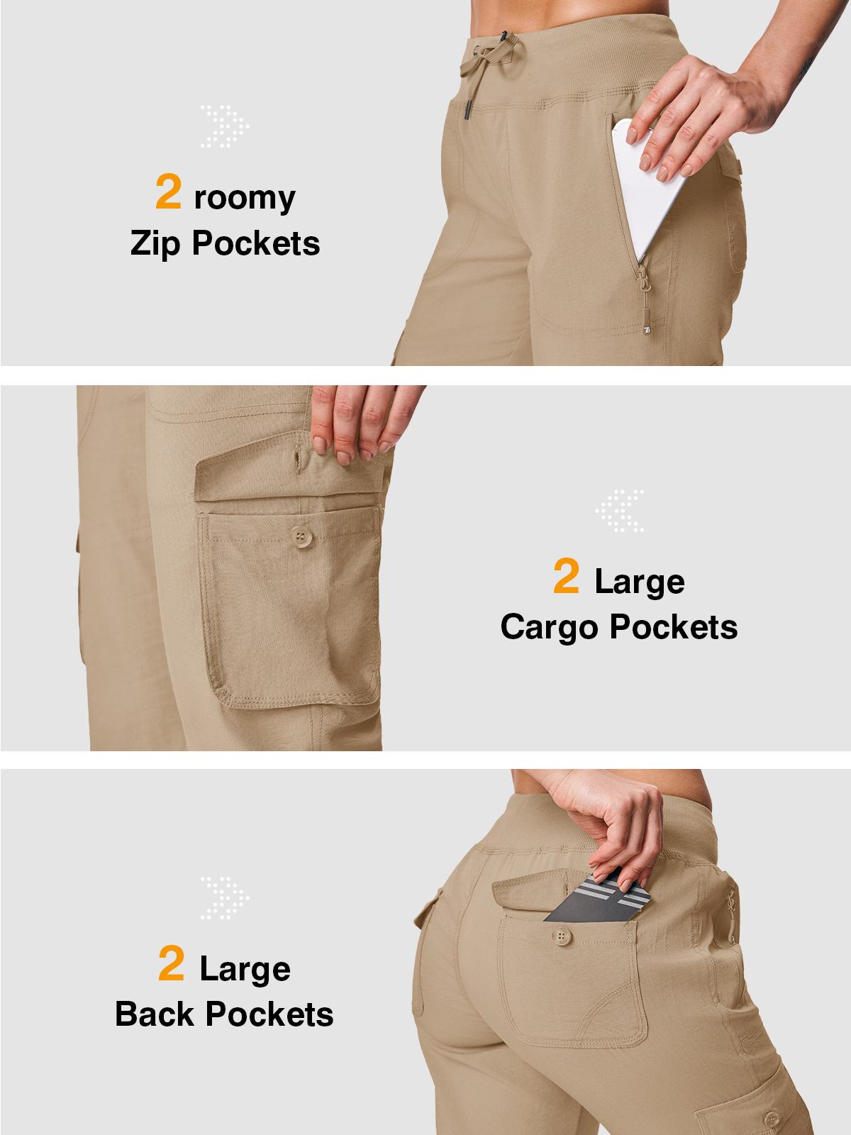 1/2 PACK YSENTO Women's Cargo Pants Casual Lightweight Hiking Outdoor Pants Quick Dry Travel Sweatpants Joggers Elastic Waist With Multiple Pockets #Monther's DAY 1/2 PACK YSENTO Women's Cargo Pants Casual Lightweight Hiking Outdoor Pants Quick Dry Travel Sweatpants Joggers Elastic Waist With Multiple Pockets #Monther's DAY