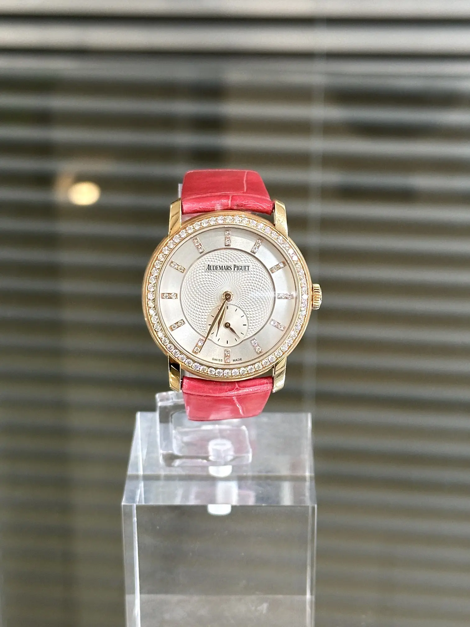 Audemars Piguet manual mechanical watch in 18K rose gold with original diamonds(Watch)
