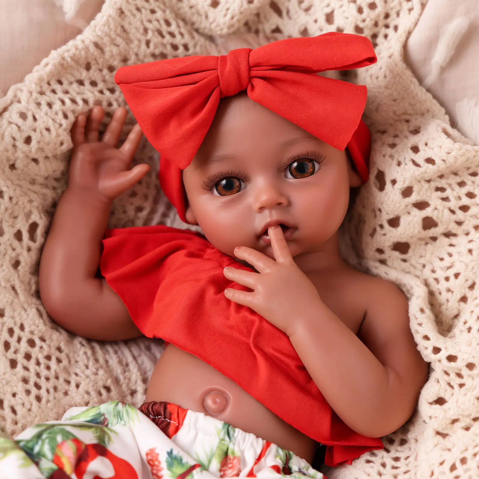 #backtoschool BABESIDE Lifelike Realistic Full Silicone Baby Doll Girl 12/16 Inch Reborn Doll with Painted Hair Perfect Companion for Children Parents & Collectors,Christmas Gifts