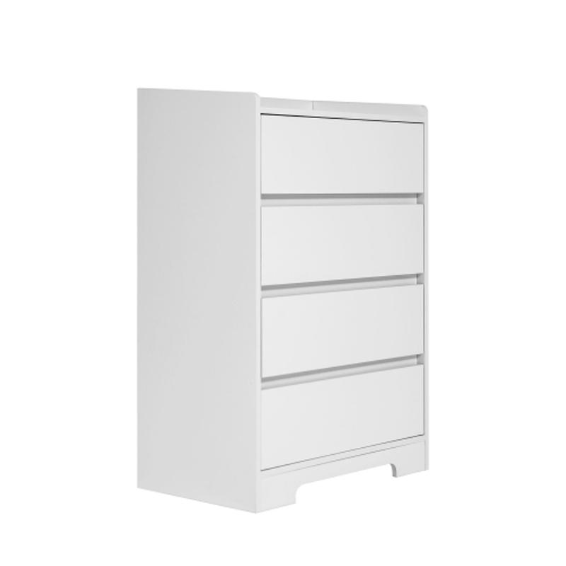 4 Drawer Dresser, White Dresser Modern Storage Chest of Drawers 25.69L x 15.7W x 38.38H in, White Dresser Storage Cabinet with 4 Drawers for Home Office