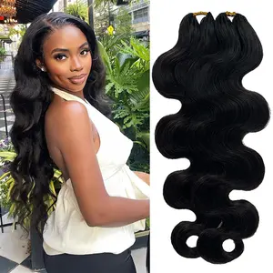 Ssawhair Body Wave Crochet Human Hair Knotless Pre-Separated Human Hair With String Feather Crochet Hair Extensions For Braids