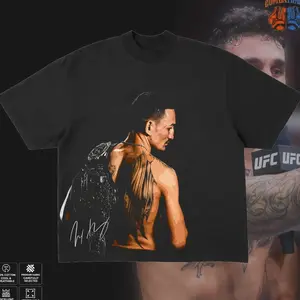 Vintage Max Holloway UFC T-Shirt, Blessed Lightweight Champion Graphic Tee, Retro MMA Fighter Streetwear Shirt, UFC Fight Fan Apparel, Gift for Men & Women L